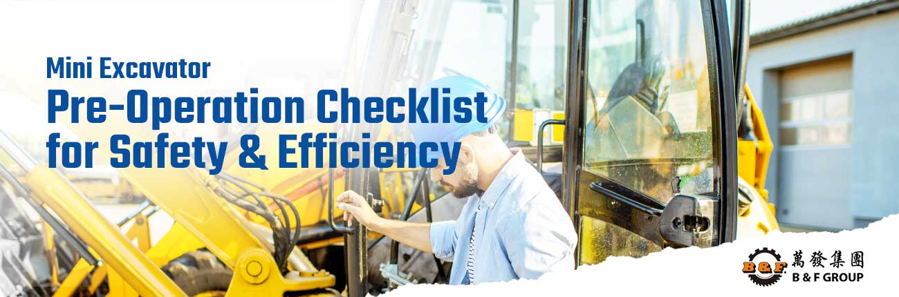mini excavator pre-operation checklist