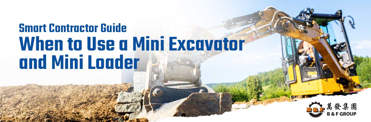 mini excavator and mini loader